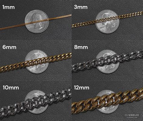 how to measure the thickness of a chain|how thick is 4mm chain.